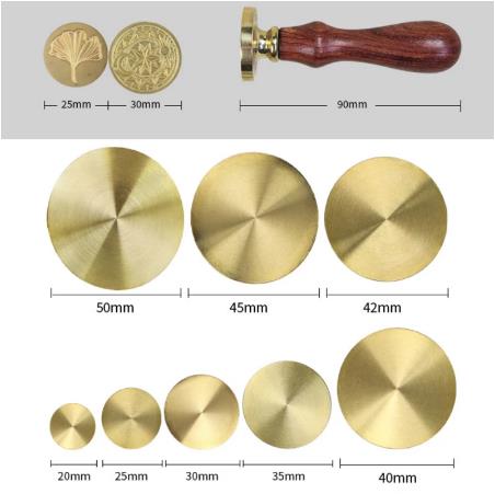 Wax Seal Stamp Set - 真鍮製のスタンプヘッドを使用した、ロゴ入りのオリジナルワックススタンプ。アンティーク調のレトロスタンプで、自分だけのオリジナルワックスシールをデザインできます。