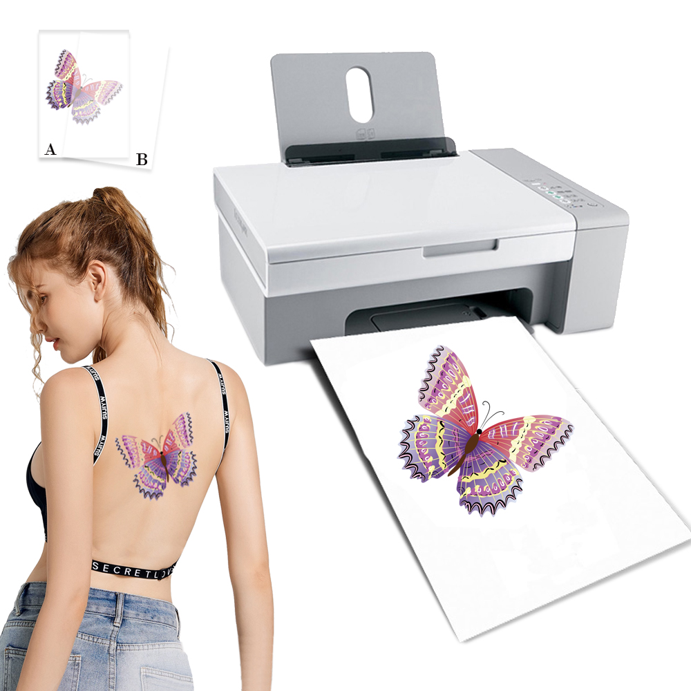 A4 サイズタトゥーステッカー転写紙印刷可能な透明一時的な入 - Ink Blotter Paper のレビューと価格