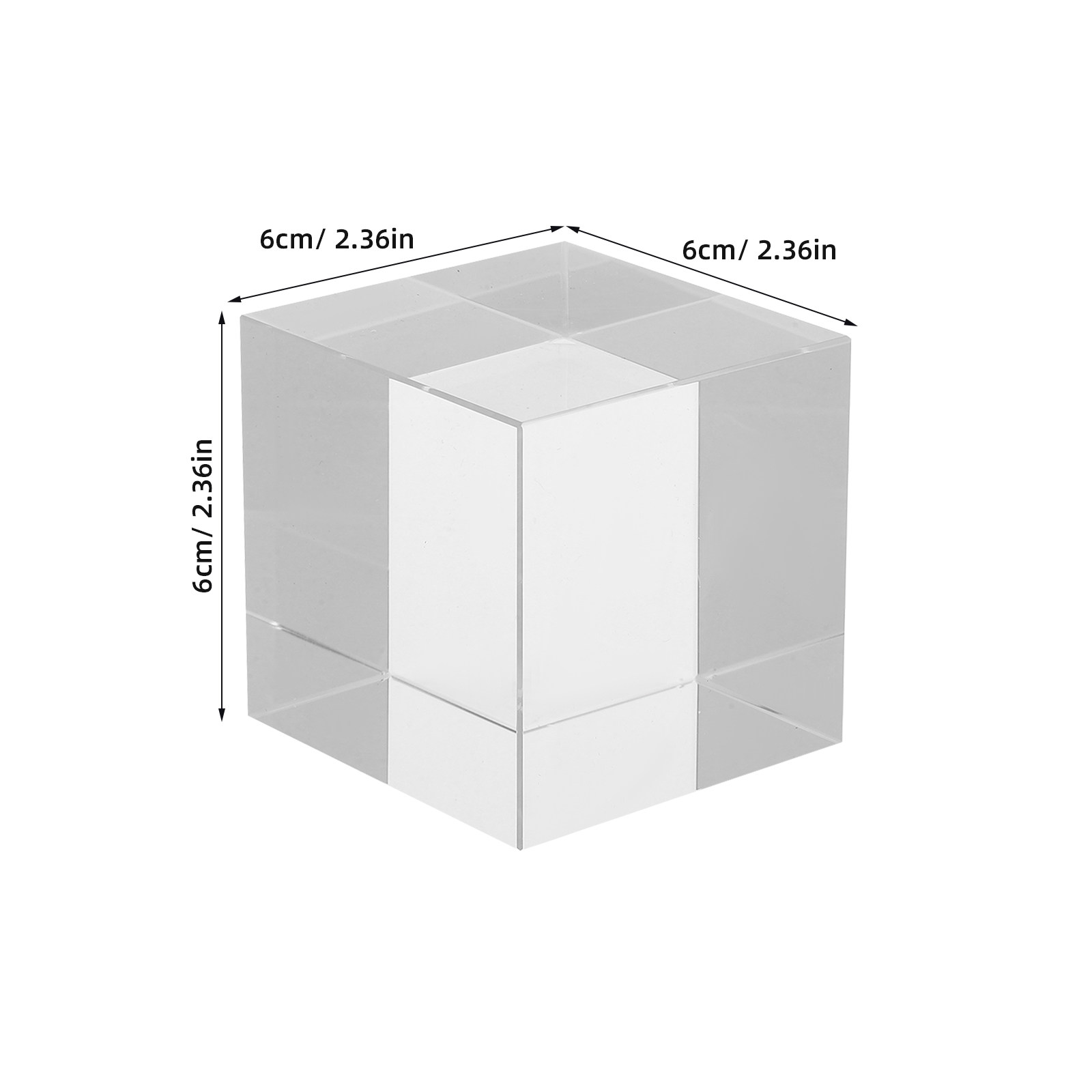 滑らかな表面の正方形クリスタル製ペーパーウェイト。透明で重厚 - Paper Weight Crystal のレビューと価格