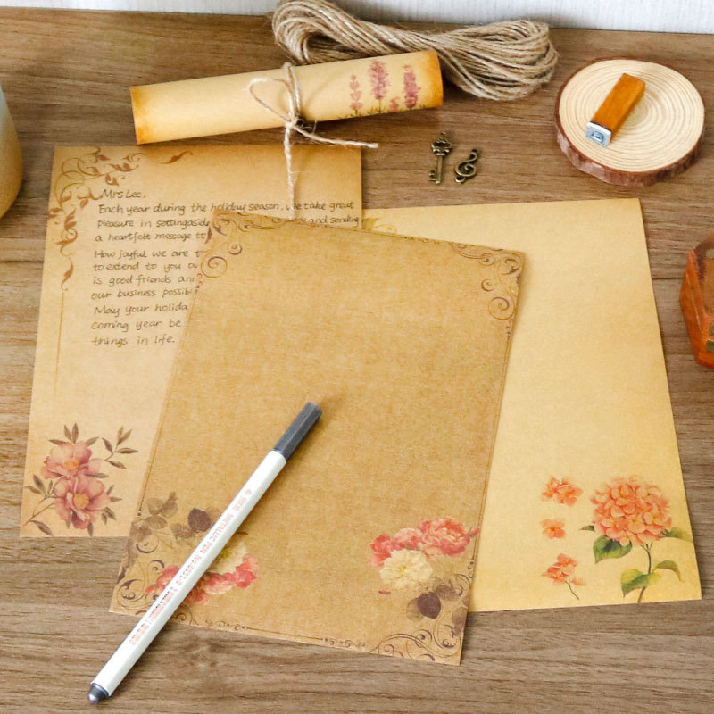 16 個ヴィンテージ筆記用紙古い羊皮紙デザインクラフト紙招待 - Ink Blotter Paper のレビューと価格