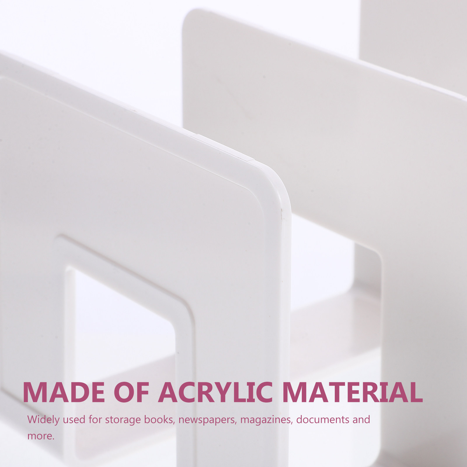 透明アクリル製の卓上収納ラック。書籍、ファイル、雑誌、書類な - Magazine Holder Rack のレビューと価格