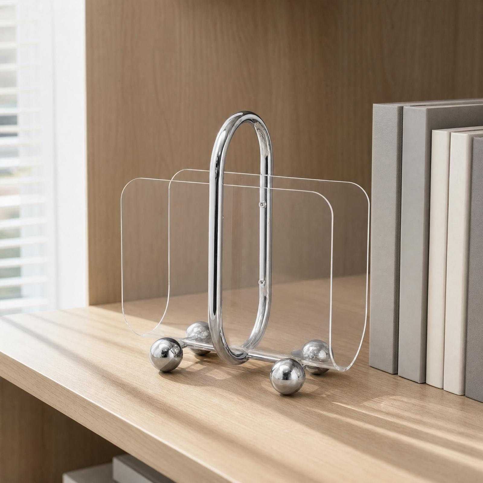 アクリル製マガジンラック、透明収納棚、オフィスや書斎、リビン - Magazine Holder Rack のレビューと価格