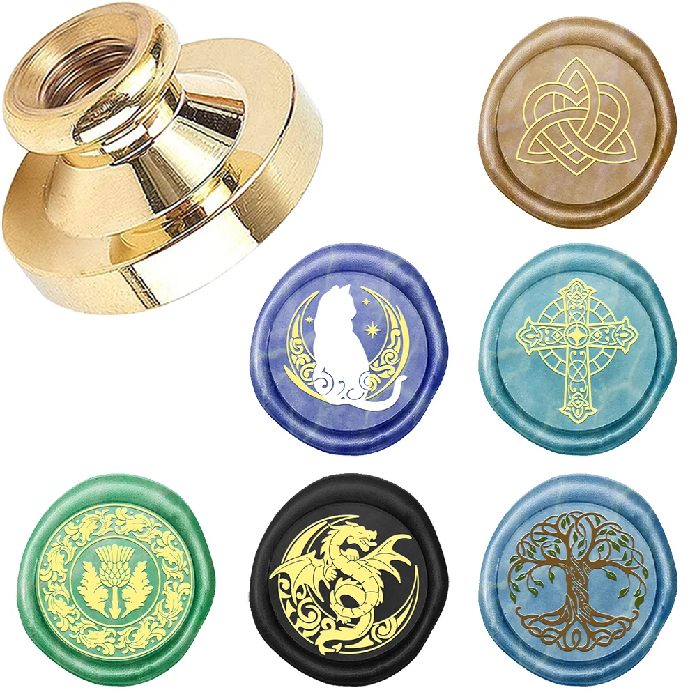 クリエイティブムーンラビットクロスドラゴン生命の樹ワックスシ - Wax Seal Stamp Set のレビューと価格
